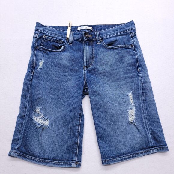 Banana Republic Casual Button Denim Medium Wash Jean Shorts Womens Size 26 Blue - Picture 2 of 10